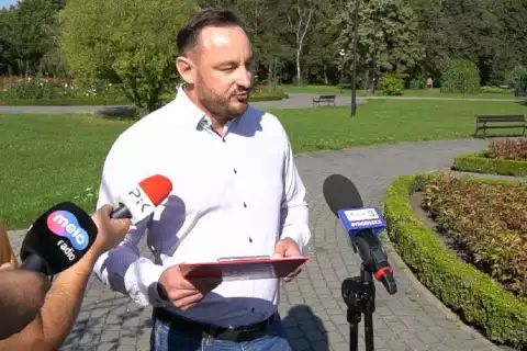 Konferencja prasowa Łukasza Wegnera